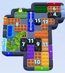 Color Block Jam level 1625 / 2536: screenshot of the board