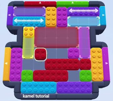 Color Block Jam level 1446 / 1449 / 1453: screenshot of the board