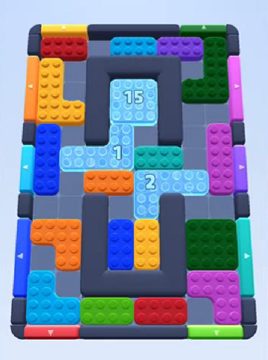 Color Block Jam Level 26: Screenshot des Spielfelds