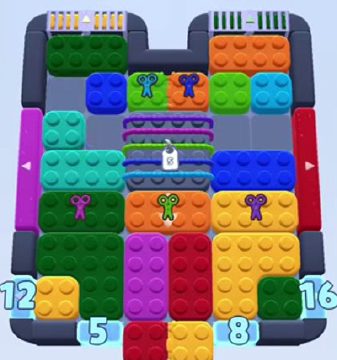 Color Block Jam level 321 / 439 / 709 / 1159: screenshot of the board
