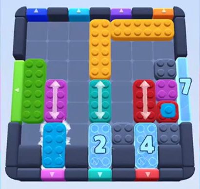 Color Block Jam level: screenshot of the board