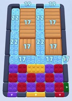 Color Block Jam Level 32: Screenshot des Spielfelds