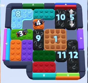 Color Block Jam level 1020: screenshot of the board