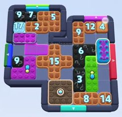 Color Block Jam nivel 1492 / 2402: captura del tablero
