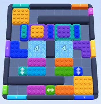 Color Block Jam Level 29: Screenshot des Spielfelds