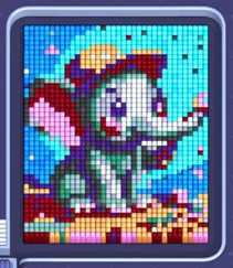 Pixel Flow level 1390: screenshot of the board