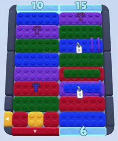 Color Block Jam fase 93: print do tabuleiro