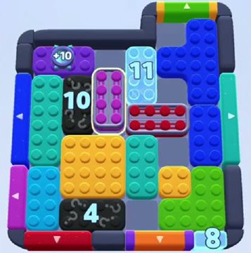Color Block Jam Level 986 / 989 / 1894: Screenshot des Spielfelds