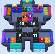 Color Block Jam Level 795 / 796: Screenshot des Spielfelds