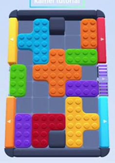 Color Block Jam Level 65: Screenshot des Spielfelds