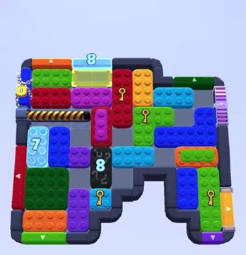 Color Block Jam Level 1460 / 1461: Screenshot des Spielfelds