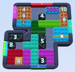 Color Block Jam Level 1412 / 1419 / 2328: Screenshot des Spielfelds