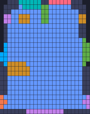 Board layout of the level (schematic)