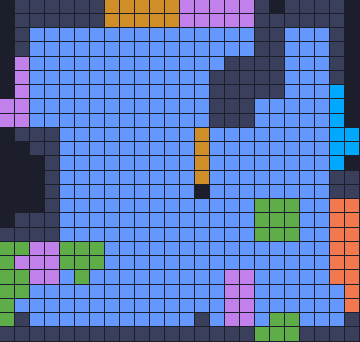 Board layout of the level (schematic)