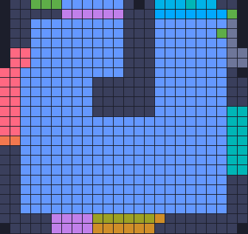 Board layout of the level (schematic)