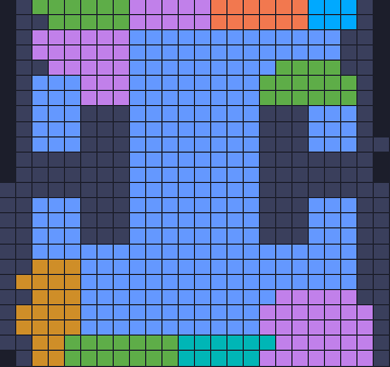 Board layout of the level (schematic)