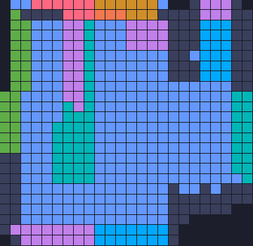 Board layout of the level (schematic)