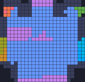 Board layout of the level (schematic)