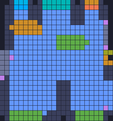 Board layout of the level (schematic)