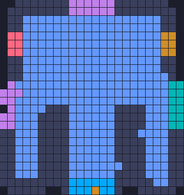 Board layout of the level (schematic)