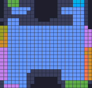 Board layout of the level (schematic)