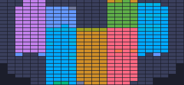 Color Block Jam nivel 480: captura del tablero