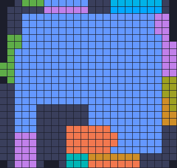 Board layout of the level (schematic)