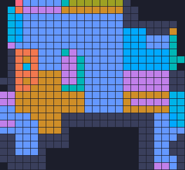 Board layout of the level (schematic)