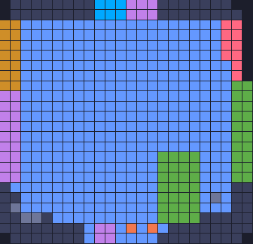Board layout of the level (schematic)