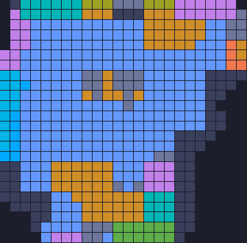 Board layout of the level (schematic)