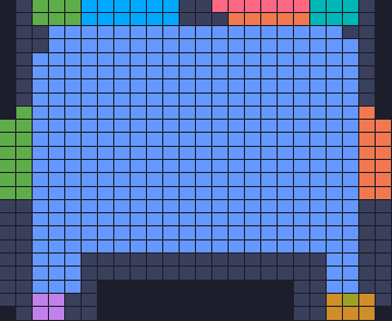 Board layout of the level (schematic)