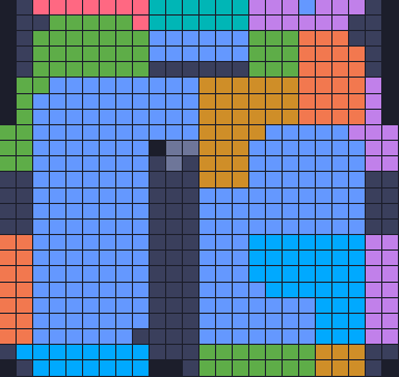 Board layout of the level (schematic)