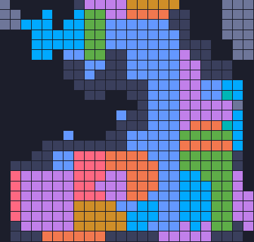 Board layout of the level (schematic)