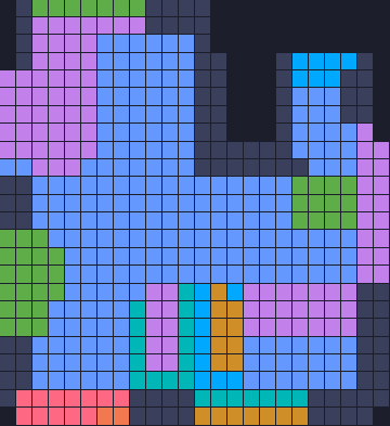 Board layout of the level (schematic)