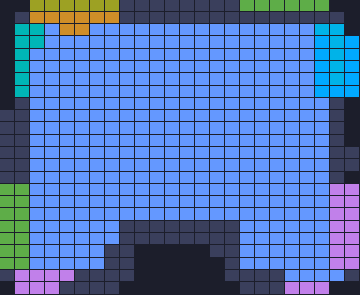 Board layout of the level (schematic)