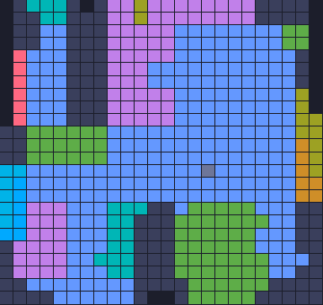 Board layout of the level (schematic)