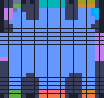 Board layout of the level (schematic)