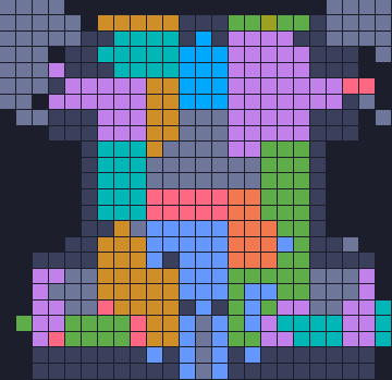 Board layout of the level (schematic)