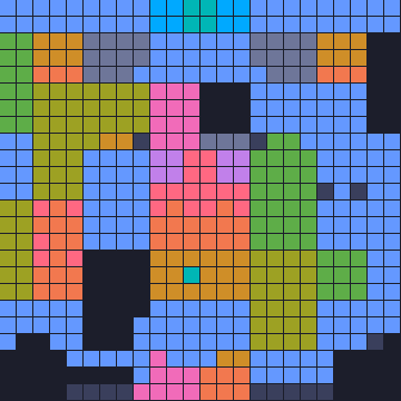 Color Block Jam nivel 1807: captura del tablero