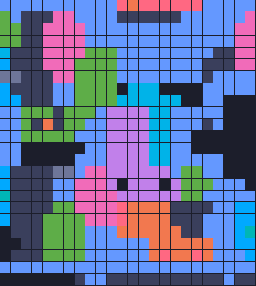 Color Block Jam Level 1810: Screenshot des Spielfelds