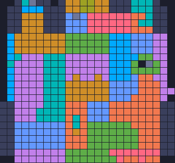 Color Block Jam ステージ 913：盤面のスクリーンショット