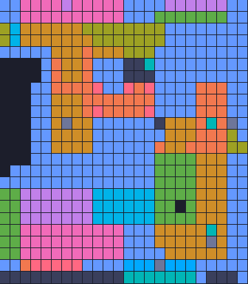 Color Block Jam nivel 1766: captura del tablero