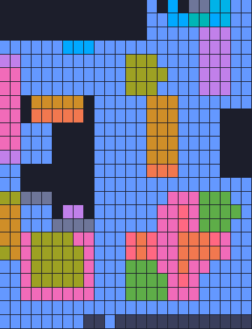 Color Block Jam ステージ 1801：盤面のスクリーンショット