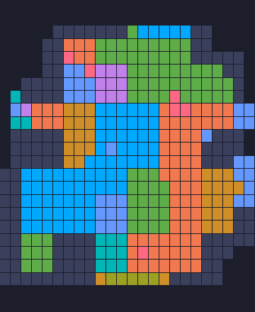 Color Block Jam Level 450: Screenshot des Spielfelds
