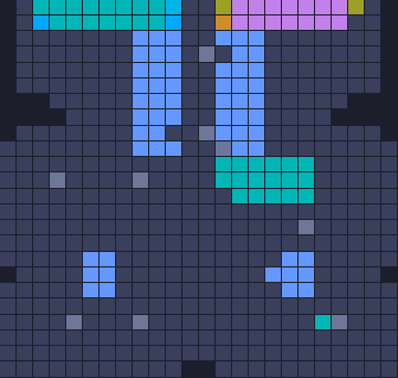Color Block Jam Level 701: Screenshot des Spielfelds