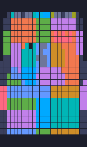 Color Block Jam level 337: screenshot of the board