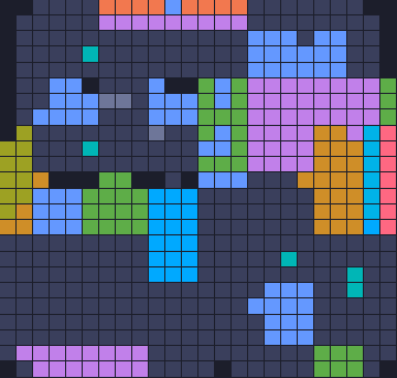 Color Block Jam level 1616 / 2527: screenshot of the board
