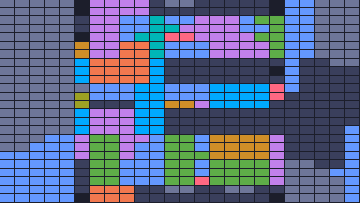 Color Block Jam Level 1263: Screenshot des Spielfelds