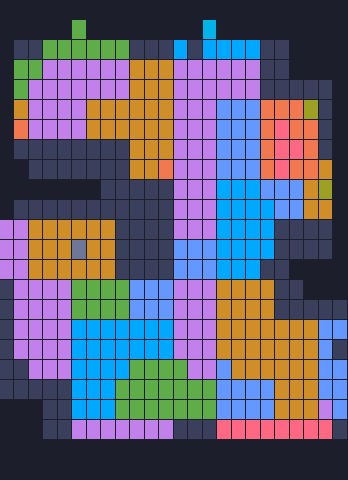 Color Block Jam nivel 581: captura del tablero