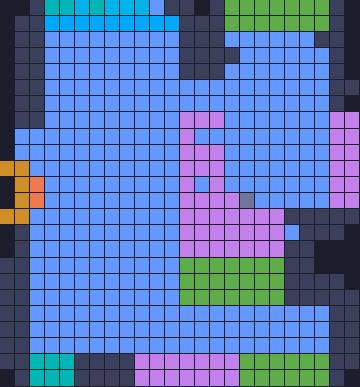Board layout of the level (schematic)